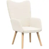 vidaXL Fauteuil Crème 62 x 67 x 95,5 cm Sherpa Stof