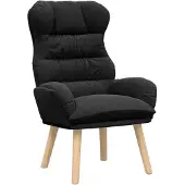 vidaXL Fauteuil Zwart 69 x 74 x 93 cm Sherpa Stof
