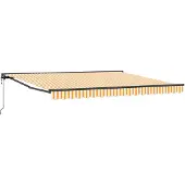 vidaXL Zonnescherm Frame Geel en Wit 400 × 300 cm