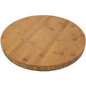 Cookinglife Snijplank Organic - Ronde 40 cm - Bamboe Serveerplank - Bamboo Cutting Board- Bruin - Hygiënisch Mesvriendelijk
