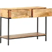 vidaXL Wandtafel 100x35x76 cm massief mangohout