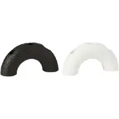J-Line kandelaar Boog - cement - zwart/wit - 2 stuks