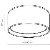TK Lighting Plafondlamp Bilbao , dimbaar, zwart, Slaapkamer, Textiel / Stof / Zijde, Modern, plafondlamp