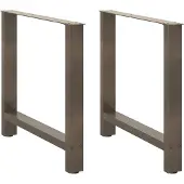 vidaXL Eettafelpoten 2 st 80x(72-73) cm staal naturel