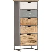 vidaXL Ladekast 45x30x105 cm massief mangohout