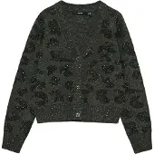 Vero Moda Gebreid vest 'VMZUZU' antraciet / donkergrijs / zilver