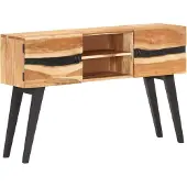 vidaXL Hoofdbord met randen 103x23x118/128 cm stof zwart