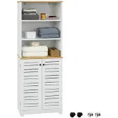 SoBuy Opbergkast - 60 x 30 x 160cm - wit