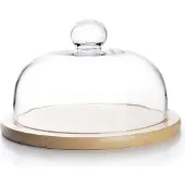 Ibili 20 Cm Glas Top Met Houten Voet