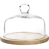 Ibili 18 Cm Glas Top Met Houten Voet