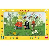 Dino Puzzel het Kleine Molletje plukt aarbeien 15 stukjes