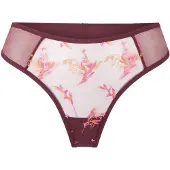 Lingadore String mosterd / lichtroze / bordeaux