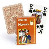 Modiano poker speelkaarten bruin 4 index