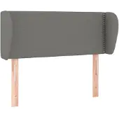 vidaXL Hoofdbord met randen 103x23x78/88 cm stof donkergrijs