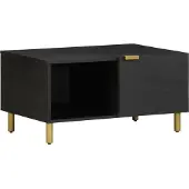 vidaXL Salontafel 80x50x40 cm bewerkt hout zwart