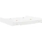 vidaXL Opbergbedframe met lade Wit 200 x 200 cm Bewerkt hout