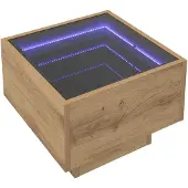 vidaXL Salontafel, Artisan-eikenhout, 40 x 40 x 30 cm