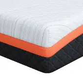 vidaXL Matras Wit en Zwart 180 x 200 cm Jacquard stof