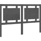 vidaXL Hoofdbord 145,5x4x100 cm massief grenenhout grijs