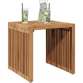 vidaXL Tuin Bijzettafel Bruin 45 x 45,5 x 45,5 cm Massief Teakhout