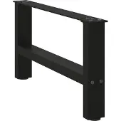 vidaXL Salontafelpoten 2 st 70x(30-31) cm staal zwart