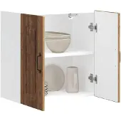 vidaXL Keukenbovenkast Kalmar bewerkt hout oud houtkleurig