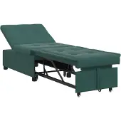 vidaXL Slaapbank Donkergroen 194 x 67 x 82 cm Fluweel