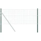 vidaXL Hekpaal 12 st Groen 60 cm Poedercoated staal