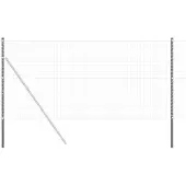 vidaXL Hekpaal. 2 pcs Grijs Poedercoated staal