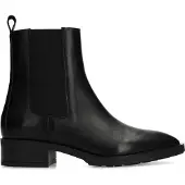 Manfield Zwarte leren chelsea boots | Maat 42