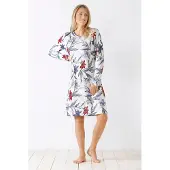 Hajo Nachthemd blauwe bloemen | Maat 40/42