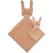 Liewood knuffeldoekje - lichtbruin (set van 2) unisex
