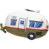 BARK hairstream trailer caravan pluche groen/wit - 20x11x12 cm