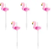 Party Deco Partydeco - Flamingo Taartkaarsjes 5 stuks