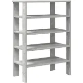 vidaXL Schoenenrek 61x32x87,5 cm bewerkt hout betongrijs