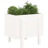 vidaXL Plantenbak 62x50x57 cm massief grenenhout wit