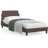 vidaXL Bedframe "Dover" kunstleer bruin 90x200 cm
