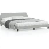 vidaXL Bedframe "Dover" 180x200 cm fluweel lichtgrijs