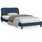 vidaXL Bedframe zonder matras "Hvar", blauw, 100x200 cm, stof