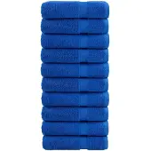 vidaXL Badhanddoeken SOLUND 10 st 600 g/m² 100x150 cm blauw