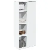 vidaXL Badkamerkast met rolhouder 39x22x90 cm wit