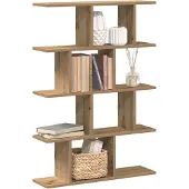 vidaXL Wandschap kubus 12 vakken bewerkt hout artisanaal eikenkleurig