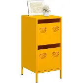 vidaXL Dressoir mostergele kleur, 35x39x73,5 cm, gemaakt van koudgewalst staal