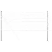 vidaXL Hekpaal 12 st zilver 80 cm Poedercoated staal
