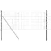 vidaXL Hekpaal 12 st Grijs 110 cm Poedercoated staal
