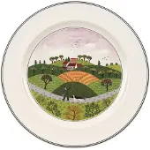 Villeroy & Boch 6x Villeroy & Boch Ontwerp Naif, Bord, Veelkleurig