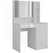 Vicco Sherry Kaptafel – 89.8 cm 3 delen Wit/wit hoogglans