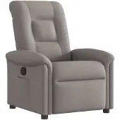 vidaXL Fauteuil verstelbaar stof taupe