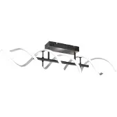 TRIO Design plafondlamp Sequence geborsteld metaal