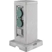 LumenXL Smart Wifi 4-voudig buitenstopcontact IP44 - steenlook
